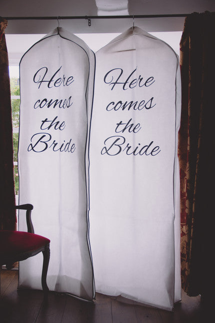 Large 'Here comes the bride ' wedding dress bag