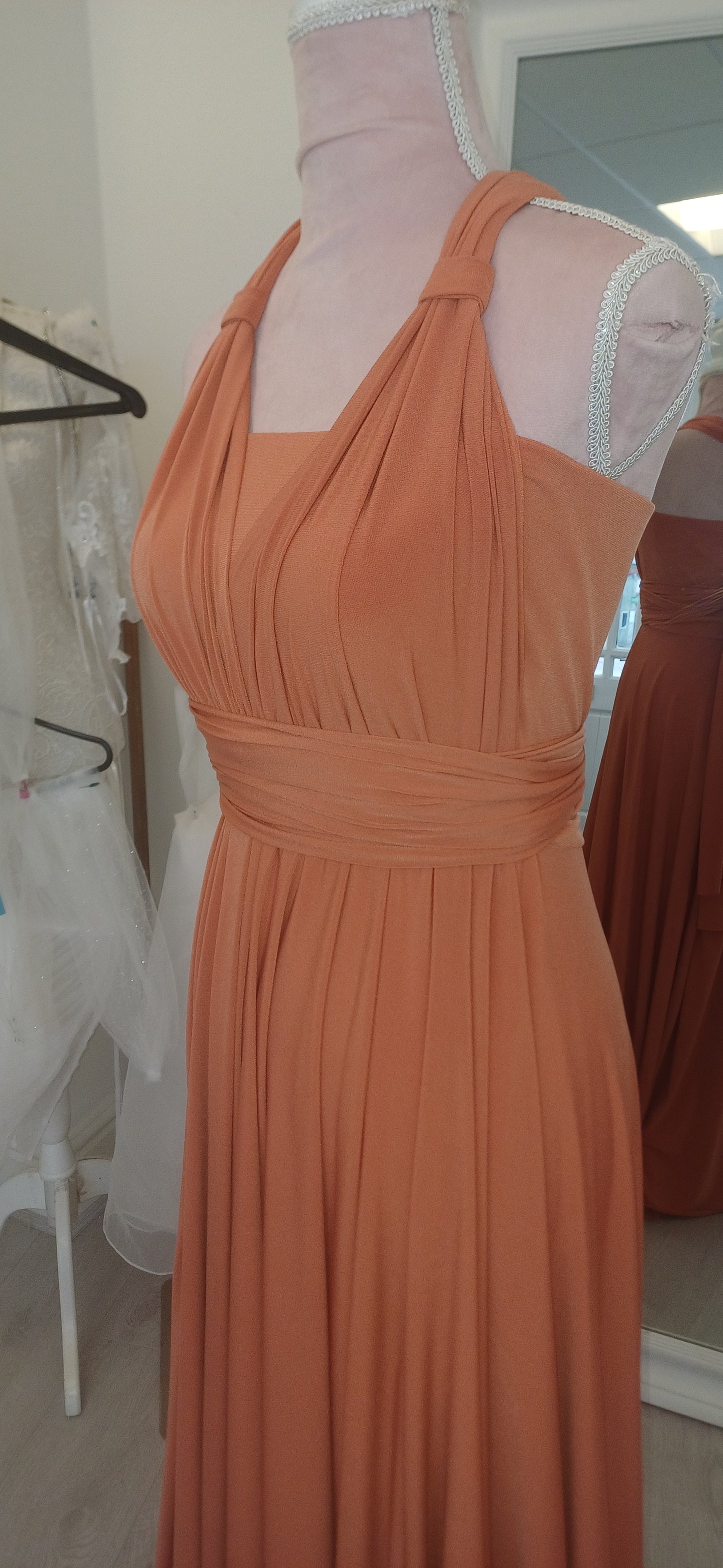 Burnt orange 'All - Ways' dress.