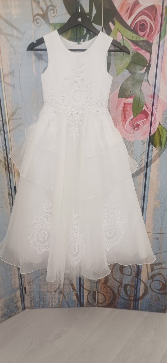 Girls white holy communion dress.